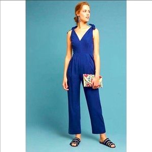 Blue Anthropologie Jumpsuit